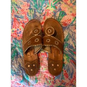 Brown & Gold Jack Rogers Sandals